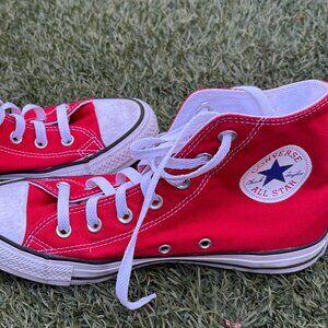 Red Converse All Star high Tops! Almost New!